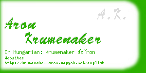 aron krumenaker business card
